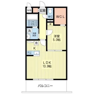 CJ津久礼【5階】の間取り