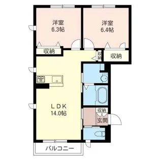 SHM NADIA C【2階】の間取り