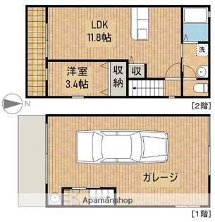 ソラルナ【1階】の間取り