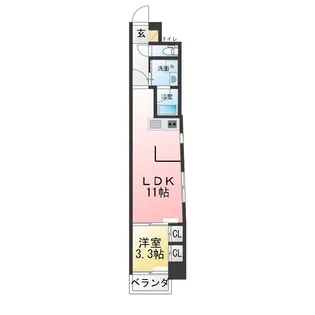 ライフモリ20号館【3階】の間取り