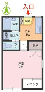 コーポワイトエム【1階】の間取り