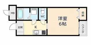 宮之阪ハイツ参番館【2階】の間取り
