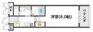 ウエンズ大阪城北【9階】の間取り