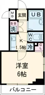 ステーションプラザロアール目黒都立大学【6階】の間取り