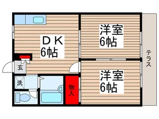 エステ-トピアA【1階】の間取り