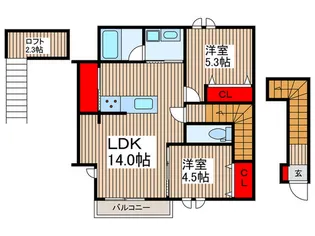 Windsor Court North【2階】の間取り