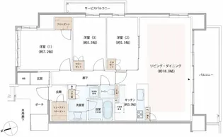 パークホームズ白島【6階】の間取り