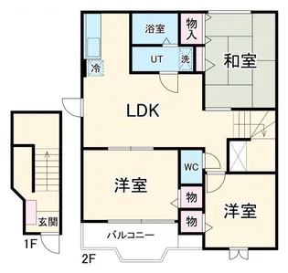 パティオクレスト【2階】の間取り