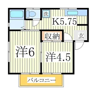 メゾンド・コスモス【1階】の間取り