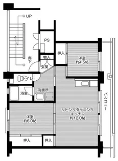 ビレッジハウス学文路【1階】の間取り