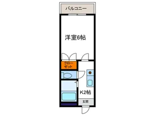 マ-キュリ-北白川【2階】の間取り