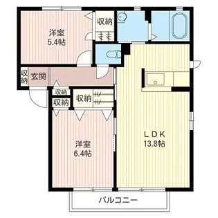 グリーンマドリードE【2階】の間取り