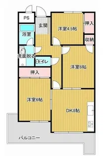 ベルメール香西【6階】の間取り