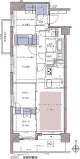 ディームス横濱青木町【6階】の間取り
