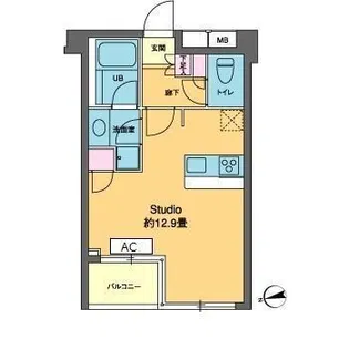 カスタリア高輪台II【3階】の間取り