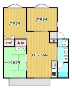 小林ハイツII【1階】の間取り