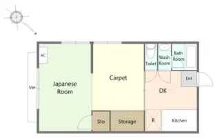 日向ハイツ【2階】の間取り