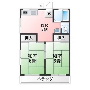 早川コーポ【2階】の間取り
