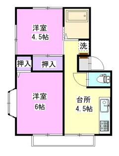 フィルドハイツC棟 202【2階】の間取り