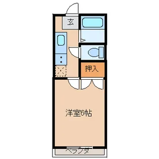 宮城県塩竈市赤坂【アパート】の間取り