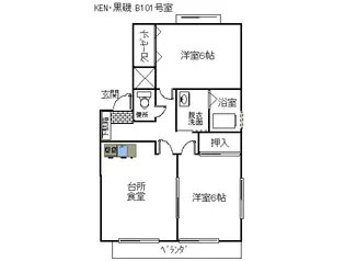 KEN黒磯B【1階】の間取り