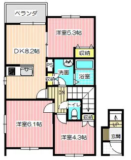 エレガントハウス【2階】の間取り