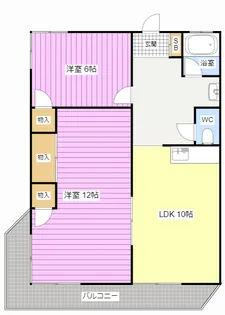 ルグラン曳馬【3階】の間取り