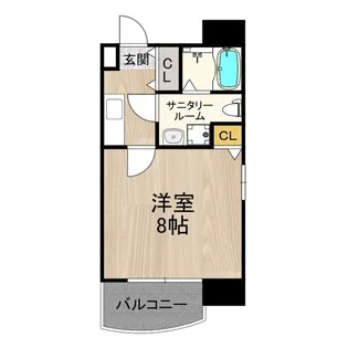 ドゥエリング桜川【9階】の間取り
