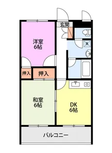 シティクレスト花かいどう【2階】の間取り