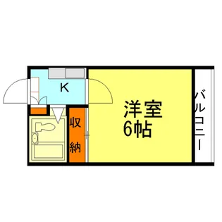1Kの間取り画像