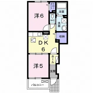 サンシャトーA【1階】の間取り