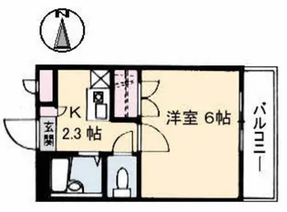 ハッピーハイツ今【2階】の間取り