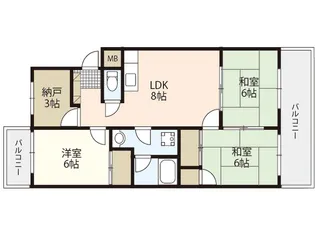 グリーン栄松園【2階】の間取り