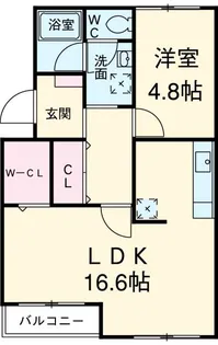 ハイツテクトピア掛川II【1階】の間取り