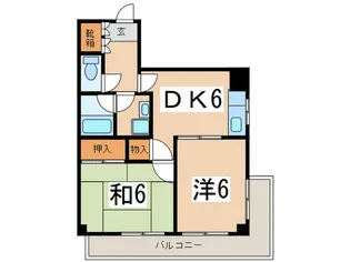 コ-ラルハイムピア横浜【4階】の間取り