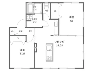 ピロティーB【1階】の間取り