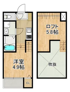 MODERN PALAZZO 貝津Prime【2階】の間取り