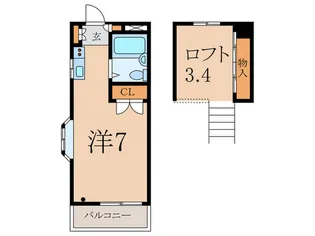 サンライトパストラル B棟【1階】の間取り