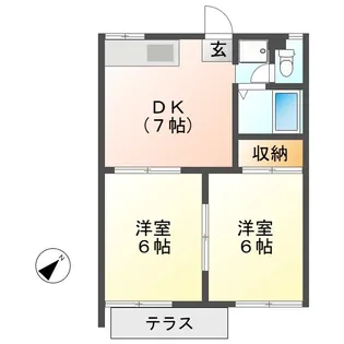 一色ハイツ【1階】の間取り