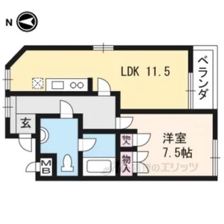 コアロード糺ノ森【2階】の間取り