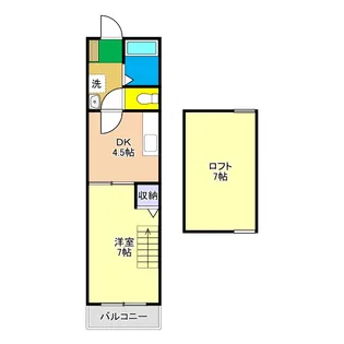 高知県高知市介良乙【アパート】の間取り