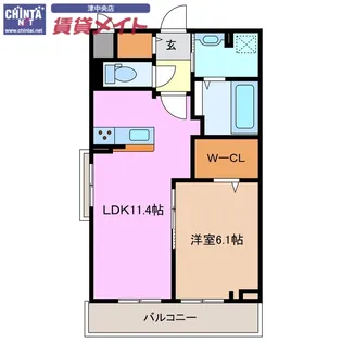 江どばしテラス【1階】の間取り