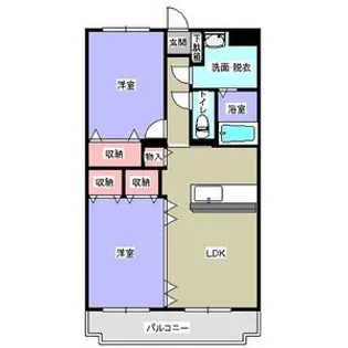 ユーミーしらさぎA【2階】の間取り