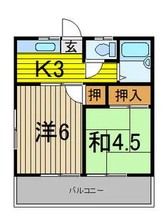 グリーンハイツ片野【1階】の間取り