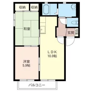 グリーン・リーフA【2階】の間取り