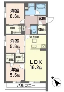 大久保クレスト【1階】の間取り