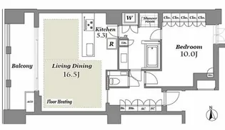 THE CONOE三田綱町【4階】の間取り