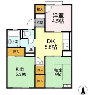 ユニメント有熊【2階】の間取り