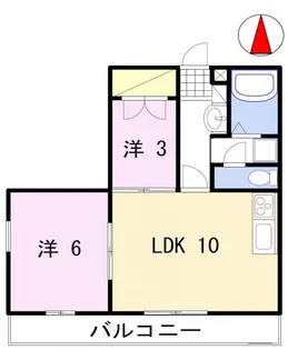 リアン飾東A【3階】の間取り