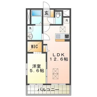 1LDKの間取り画像